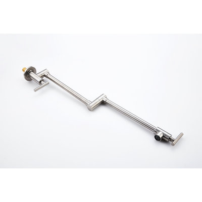 Robinet de robinet de robinet mural en nickel brossé - style pliable, rotatif à 360 °, laiton, poignées doubles pour un contrôle continu du débit d'eau, apparence et rotation de la surface de corrosion, précision élevée et durable