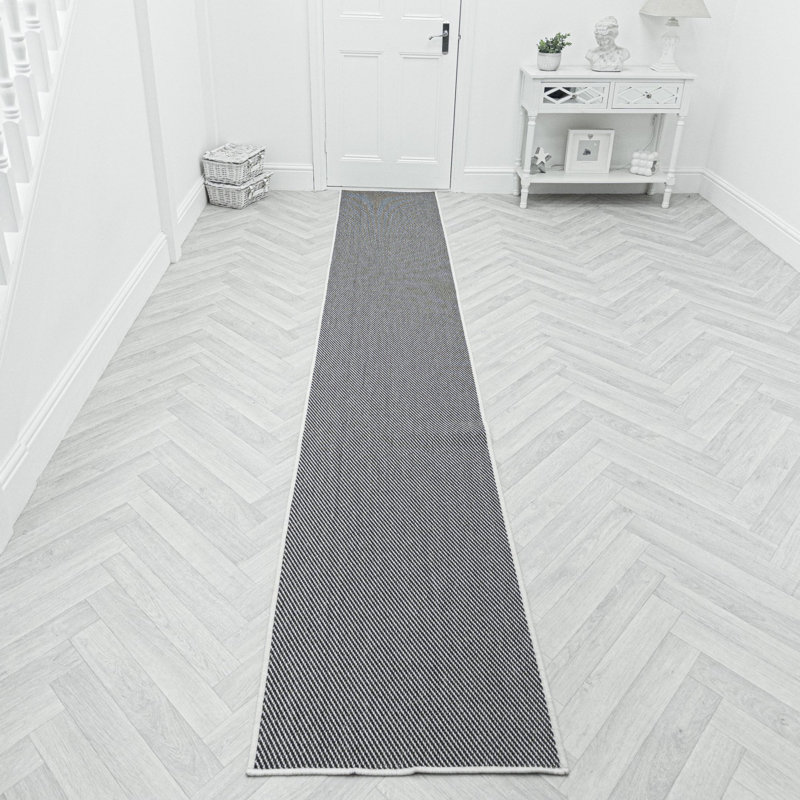 Runner Solid Colour Flatweave Area Rug, Runner 60 x 270 cm