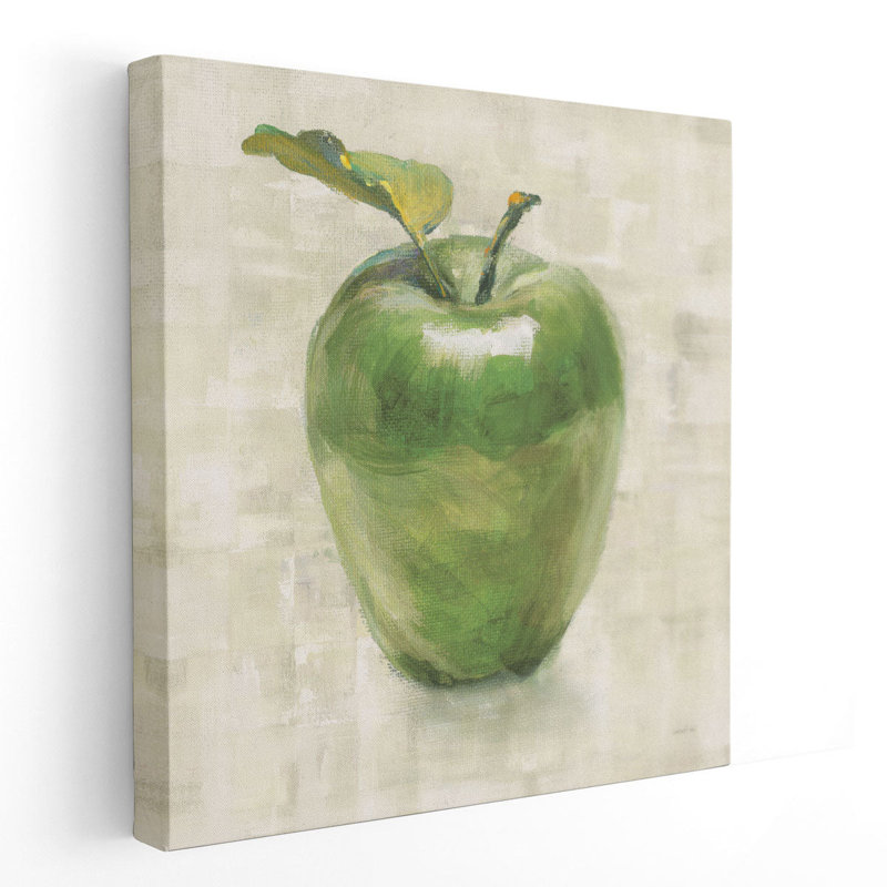 Pomme verte - reproduction d'art sur toile, H 12 po x l 12 po