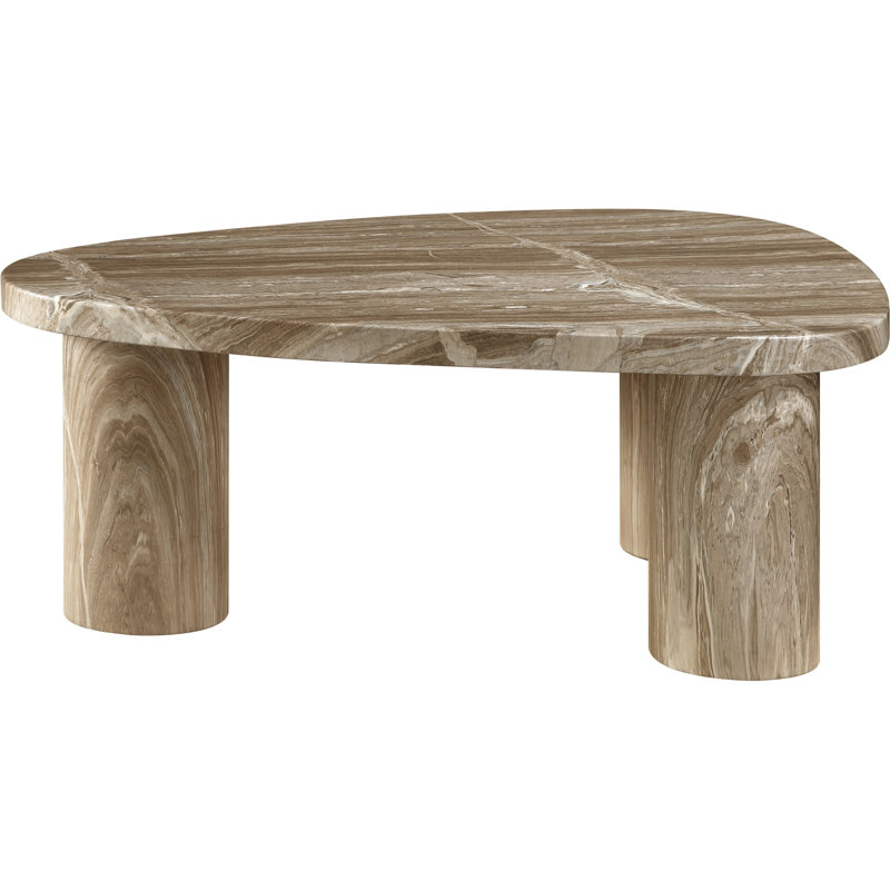 Table basse Teramo Amata, H 15 po x L 38 po x l 30 po, Beige