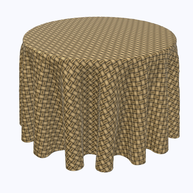 Vidrio Geometric Dining Linen Set, 114" Round, Vizcaino Geometric