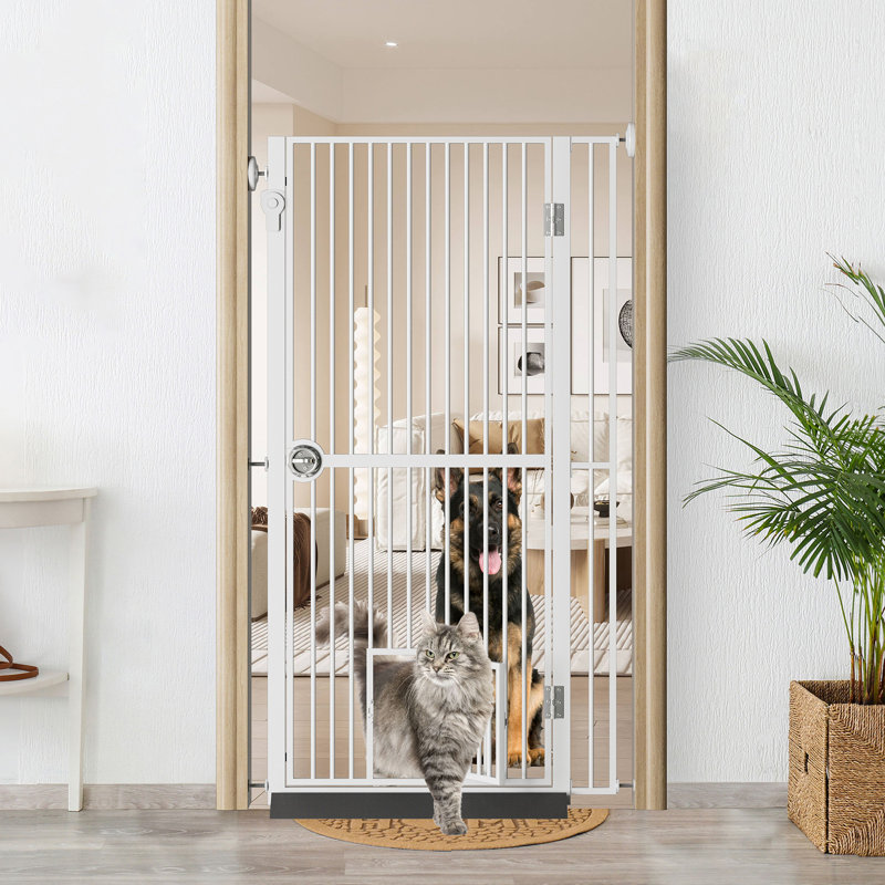 Barrière pour animaux très haute Eresmia, H 61 po x l 34,3 po x P 2,2 po, Blanc