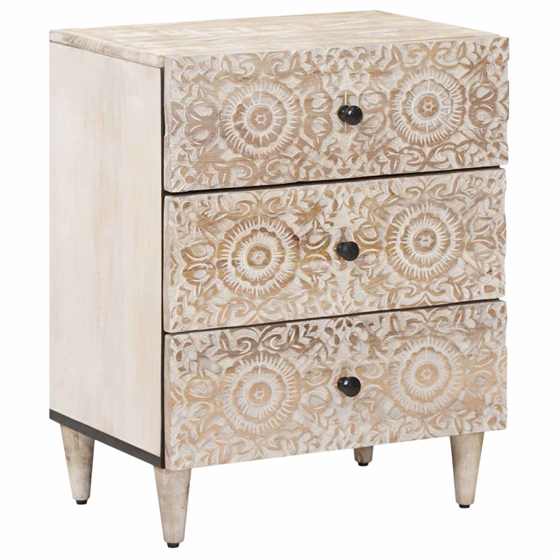 50cm W Solid Wood Bedside Table