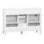 Ensemble de meuble-lavabo autoportant moderne 48 po avec 4 tiroirs, tablettes réglables et lavabo en composite (blanc / noir)-784539335