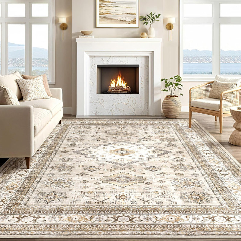 Vintage Living Room Area Rug
