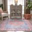 Nile Vintage Medallion Flatweave Blue/Red Machine Washable Area Rug-61443465