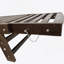 Méridienne de patio d'extérieur réglable en bois avec coussins pour petits espaces