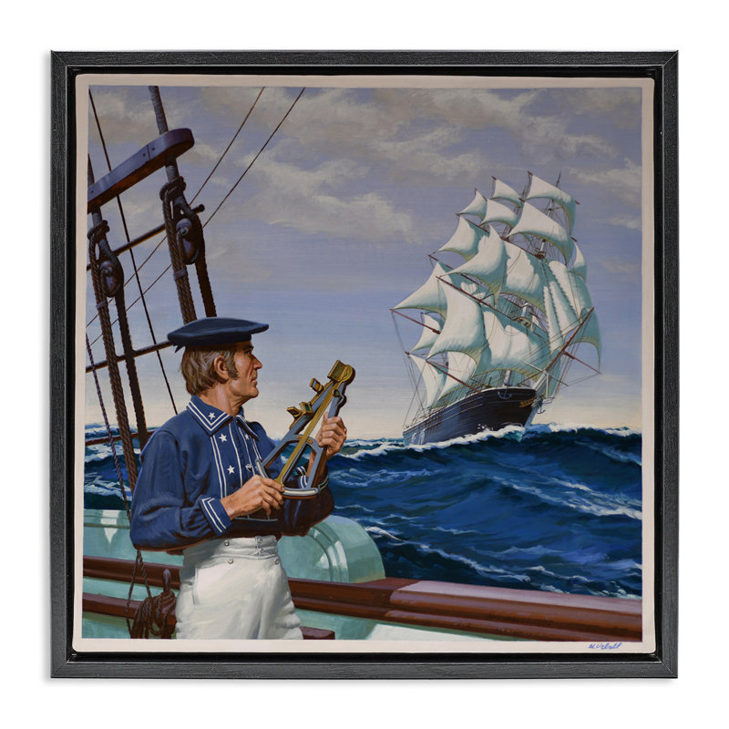 Cadre flottant pour voilier Flying Cloud, conception par Wind River Studios, Cadre flottant noir de jais, H 18 po x l 18 po