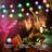 Bryah Solar Smart String Lights Outdoor 25Ft 15 Bulbs Globe G40 LED with Remote and App Control