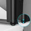 Shanisa 785-800mm W × 1400mm H Black Frame Tub Door With 6mm Clear Glass