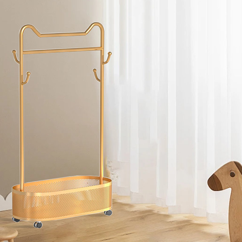 Freestanding Clothing Rack, Gold