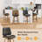 Swivel Bar Stools, 26" Kitchen Counter Height Stools with Back Wooden Legs and Footrest, Black Leather Barstools for Kitchen Island-949073735-951640199