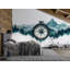 Autocollant boussole montagne, autocollant mural forêt, décor de chalet rustique, art mural aventure, autocollant Explorateur de la nature 543MV-1881981483