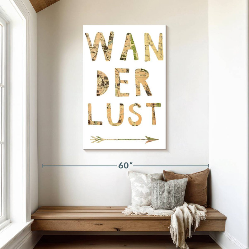 Tergel Maps Wanderlust III, 45" H x 30" W