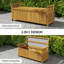 Wooden Outdoor Bench with Storage Box, 40 Gallon Deck Box, Brown