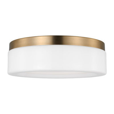 Helmes Single Light Glass LED Flush Mount