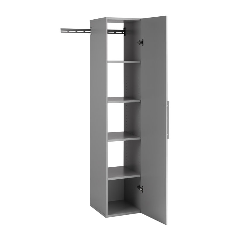 Armoire de rangement étroite H 72 po x l 15 po x P 16 po Barrayo, Gris clair