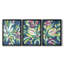 Blue Tropics I  -Custom Framed  Wrapped Gallery Canvas - 3 Pieces-242499692