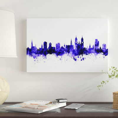 «St. "Gallen, Suisse Skyline" par Michael Tompsett, impression sur toile tendue