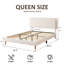 Structure de grand lit, lit plateforme tapissier moelleux avec tête de lit réglable en hauteur-129448497