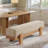55" Upholstered Dining Bench with Padded Seat, Modern Kitchen Bench for Dining Room-1118331235