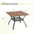 Square Outdoor Patio Dining Table-1433253266