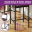 Set of 2 Industrial Bar Stools with Padded Seat and Back-962623464