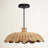 Aurelia Outdoor Rattan Pendant Light - 24" Natural Large Dome 1-Light Polished Handwoven Dimmable Hanging Light For Patio & Porch in Coastal, Farmhouse, Country & Rustic Style-237534284-237534259