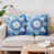 Blue white snowflake pattern