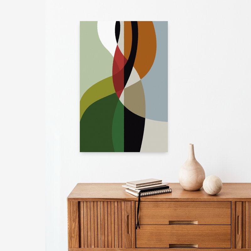 Santa Mf, art mural abstrait contemporain, H 24 po x l 16 po