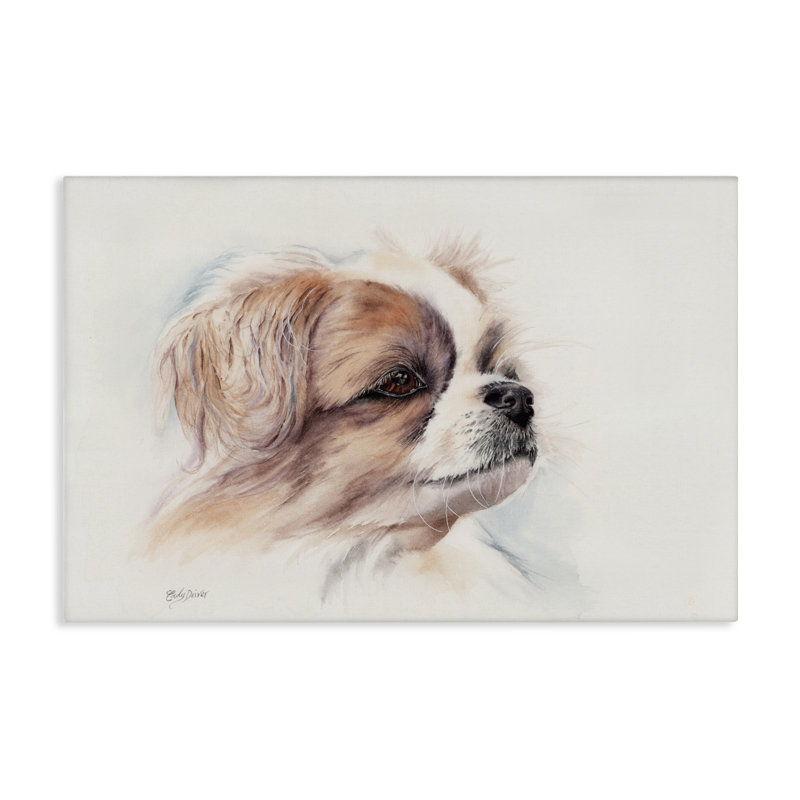 «Expressive Dog Face», toile par Cady, H 30 po x l 45 po