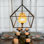 Lustre rectangulaire industriel en fer et en verre de 41,7 x 14,2 x 23,8 po, luminaire suspendu noir et blanc pour la cuisine, la salle à manger, le vestibule et le vestibule, ampoule non incluse
