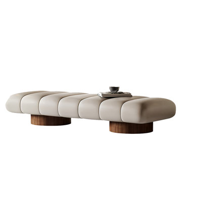 Safron Leather Match Upholstered Bench