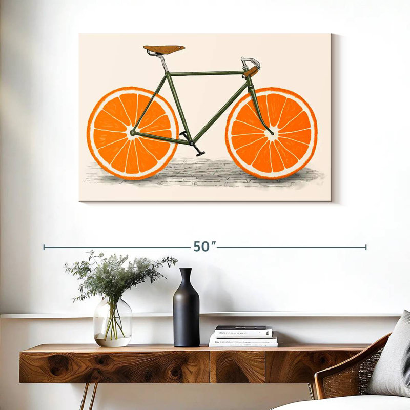 Mehar Zest Orange Wheels, 26" H x 39" W