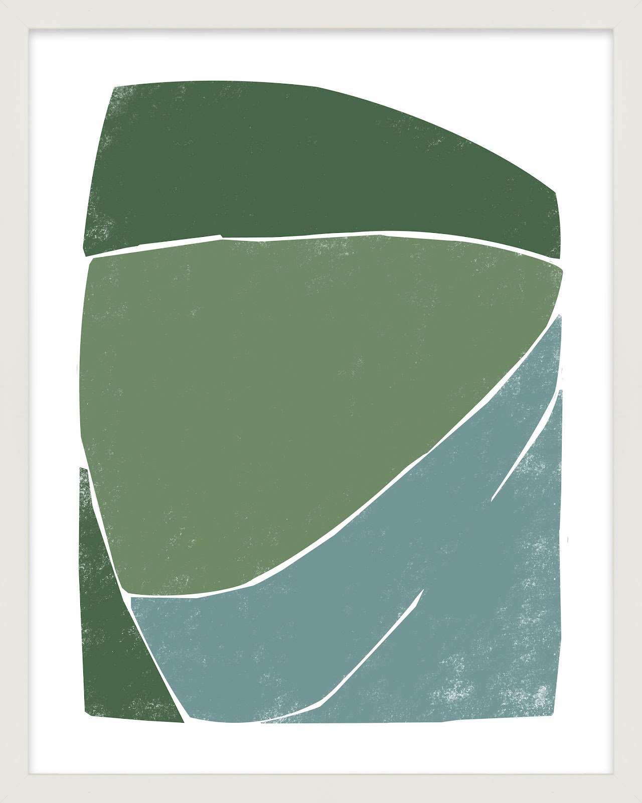 Riverbank by Jacques Pilon, 20" H x 16" W x 1.25" D, White