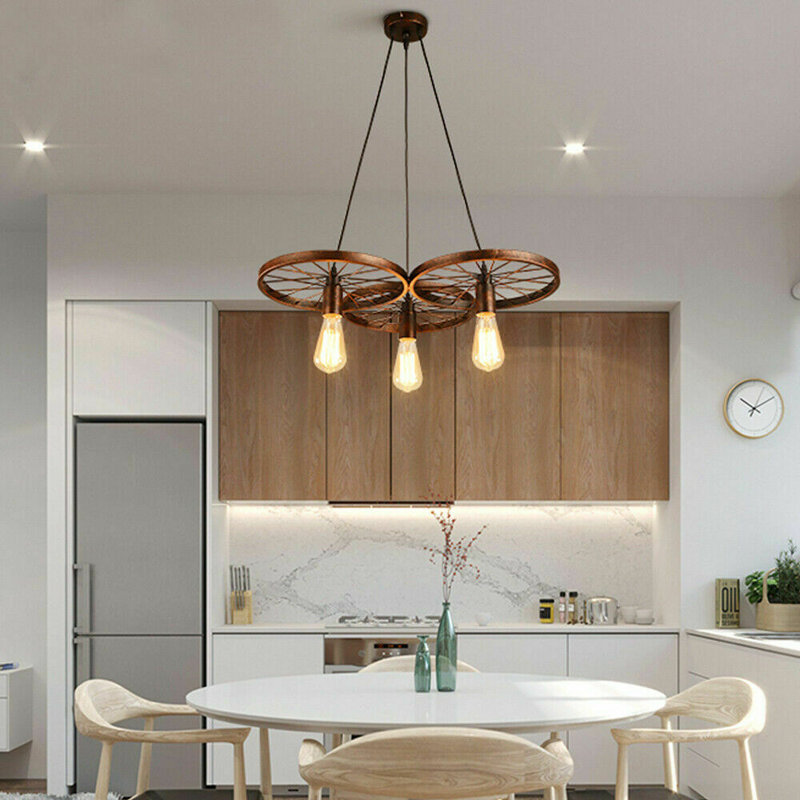 Sebring 3 - Light Unique/Statement Chandelier, Rustic Red
