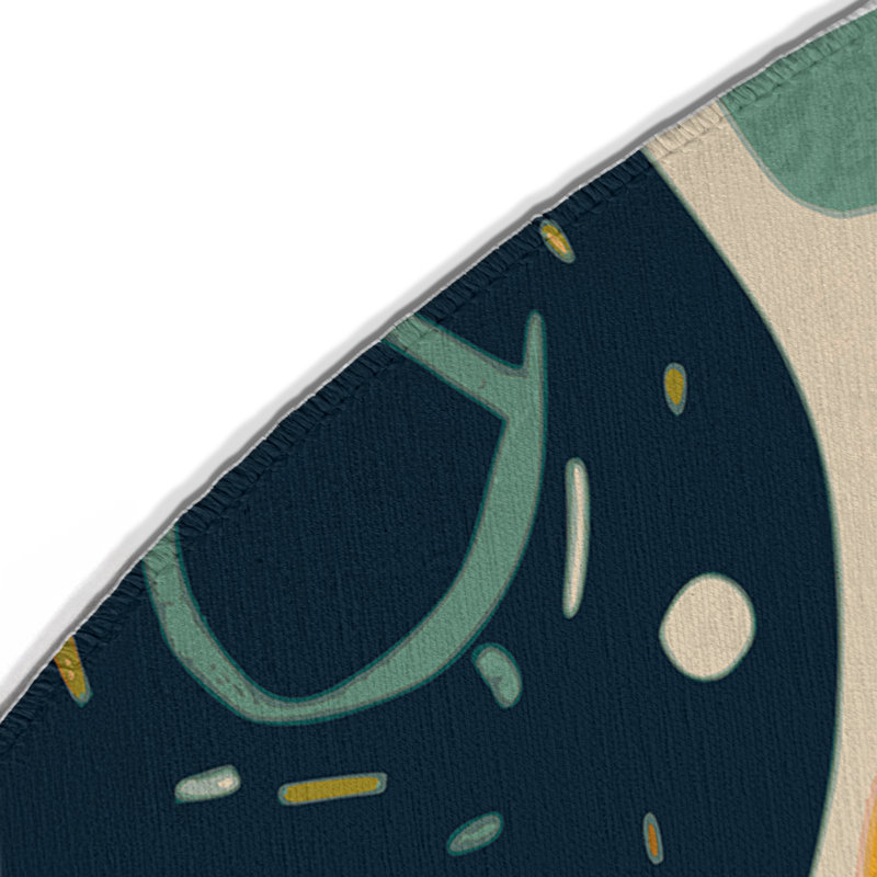Tapis intérieur et extérieur Groovy Sway, Rond 5 pi