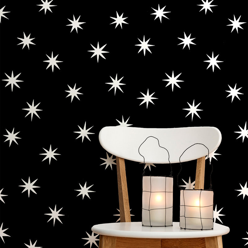 Stars, White on Black, Paper