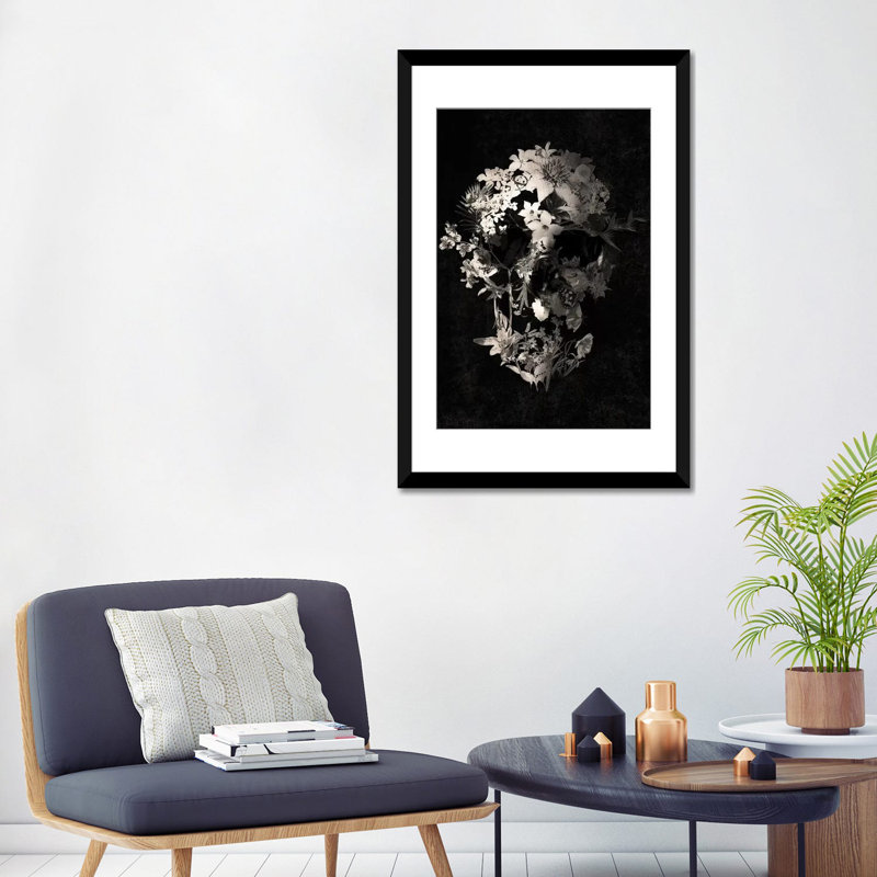« spring crâne » par ali gulec, reproduction d’impression sur toile tendue, H 32 po x l 24 po x P 1 po, Blanc
