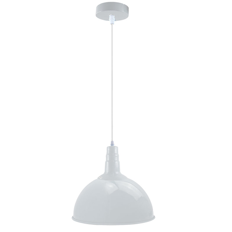 1 - Light Single Pendant, White