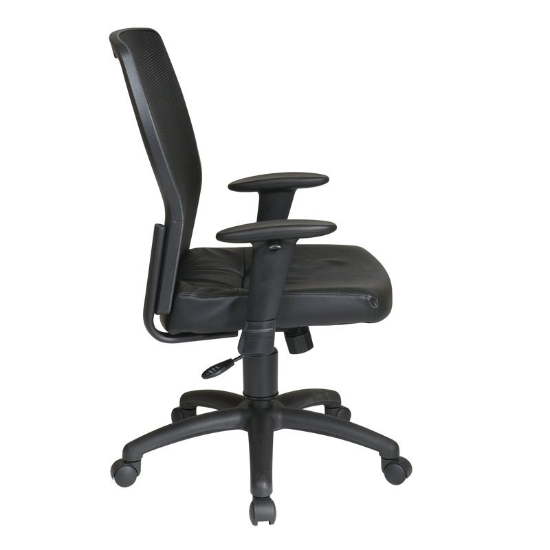 Chaise de travail ergonomique en filet Hathcock, Cuir