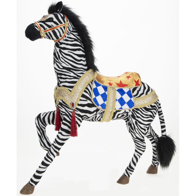 Zebra With Saddle - 26 Inches