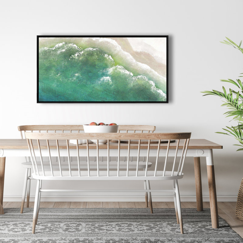 Turquoise sea - 24"x48" Framed canvas