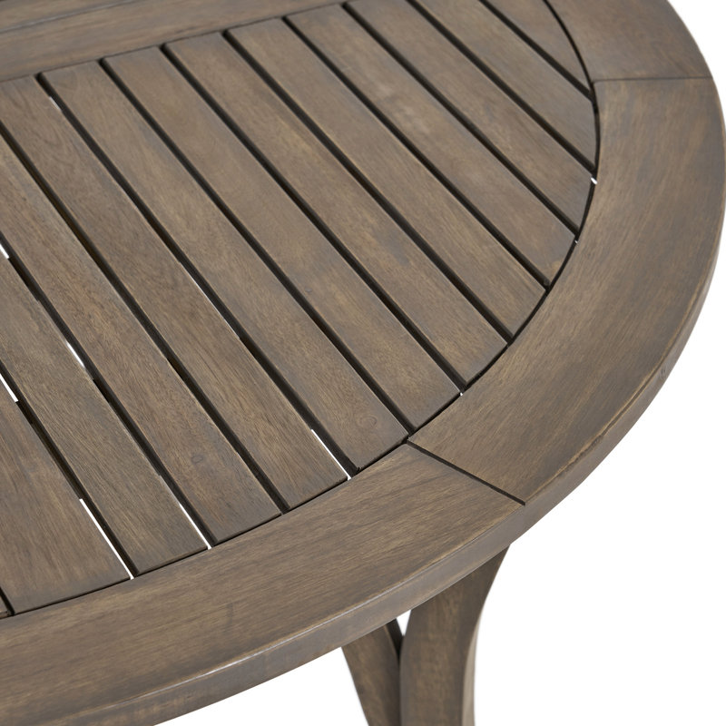 Table d'extérieur 45,96 po pour l'extérieur - bois, finition grise, élément en bois élégant 45,96 po, patio