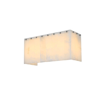 Rios 16.5 inch Alabaster Wall Sconce in Chrome