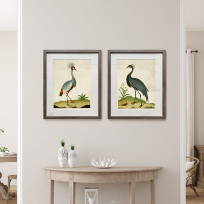 Heron portrait I-ensemble de 2 reproductions de photos encadrées sur papier