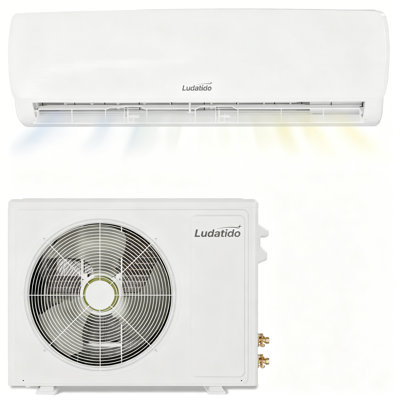 Système de mini thermopompe à deux blocs sans conduit 18 000 Btu 18 Seer2, blanc, largeur 40,4 po et 30,7 po