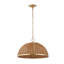 Luminaire suspendu dôme en rotin 3 lumières 18 po 18