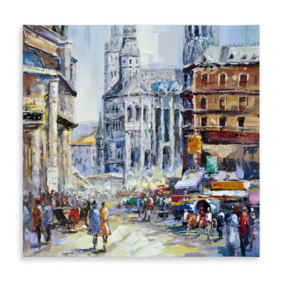 Busy Street Sunny Day Tablecloth | Indoor Outdoor Home Decor