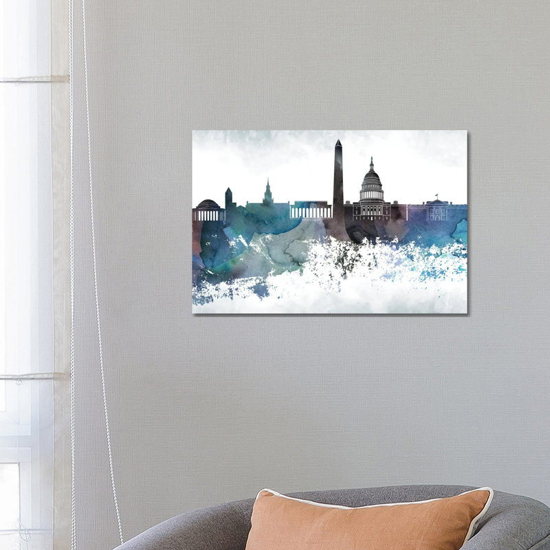 Washington Bluish Skylines - Wrapped Canvas Print, 66.04 cm H x 45.72 cm W